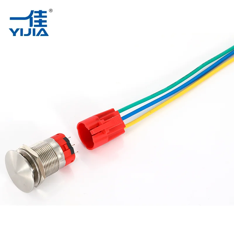 காளான் வகை வண்ண உலோக புஷ் பொத்தான் சுவிட்ச்